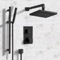 Matte Black Thermostatic Shower System with Handheld, Rain Shower Head, Shower Faucet Set